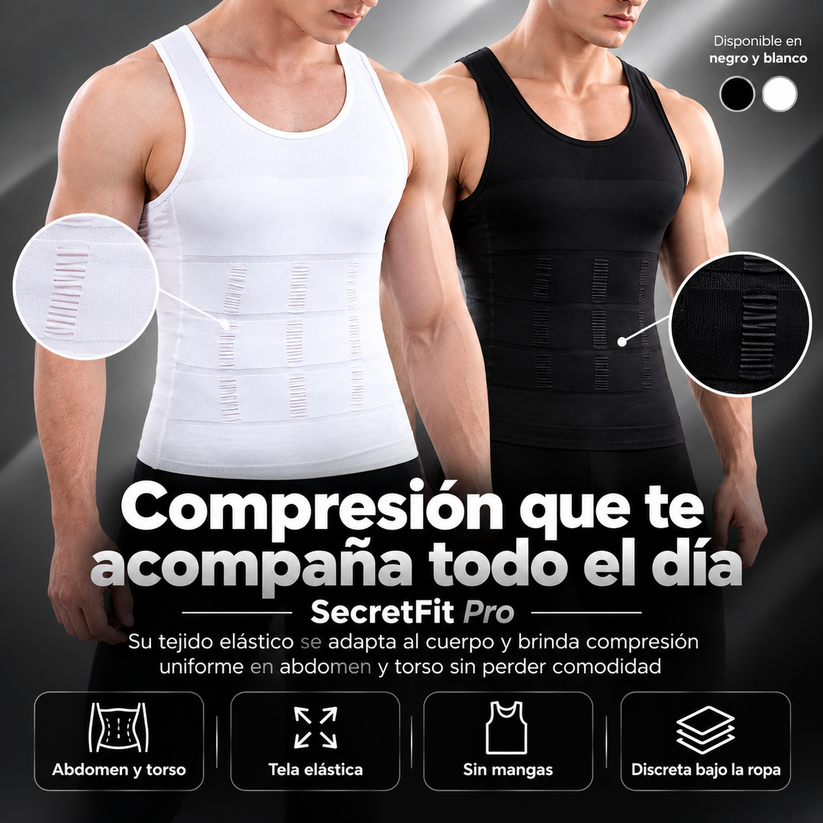 SecretFit Pro - Camiseta de Compresión para Hombre